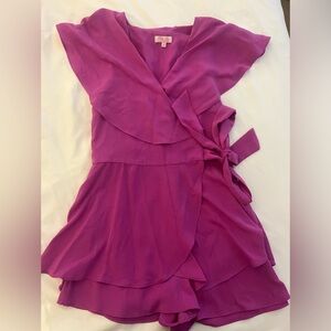 Pink Lily Magenta Romper